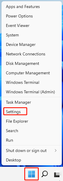 open settings