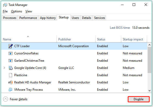 disable all services