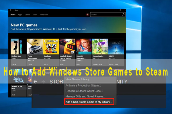 add Windows Store games to Steam