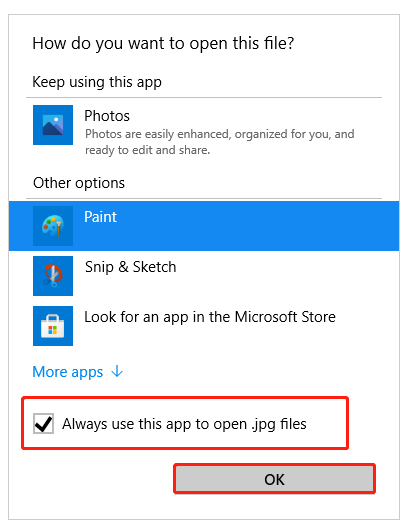 click OK to perform the change