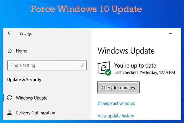 force Windows 10 update