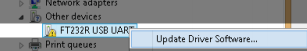 update FT232R USB UART driver