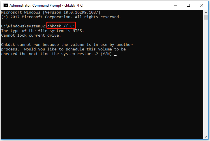 run CHKDSK