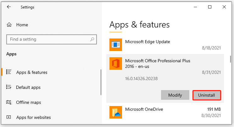 uninstall Microsoft Office