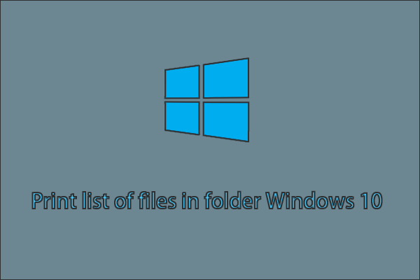 print list of files in folder windows 10 thumbnail