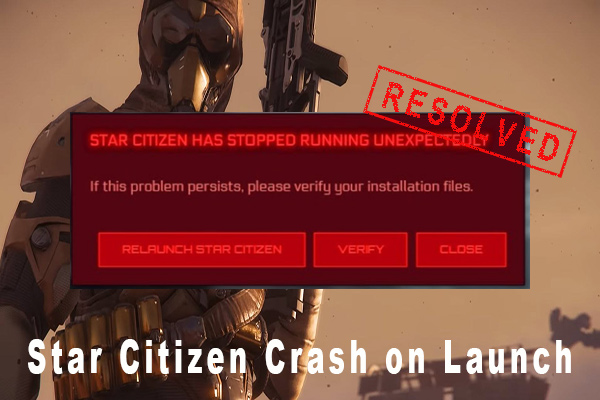 Star Citizen crash on launch