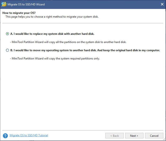 choose migrating method