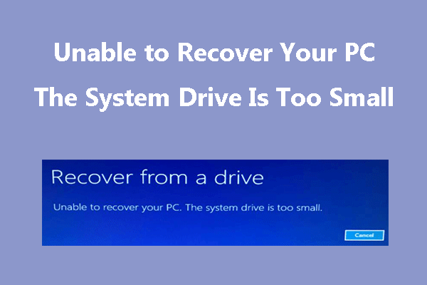 the system drive is too small thumbnail