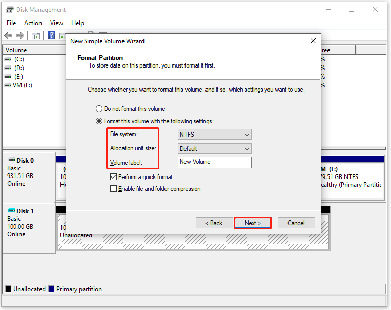 configure format settings