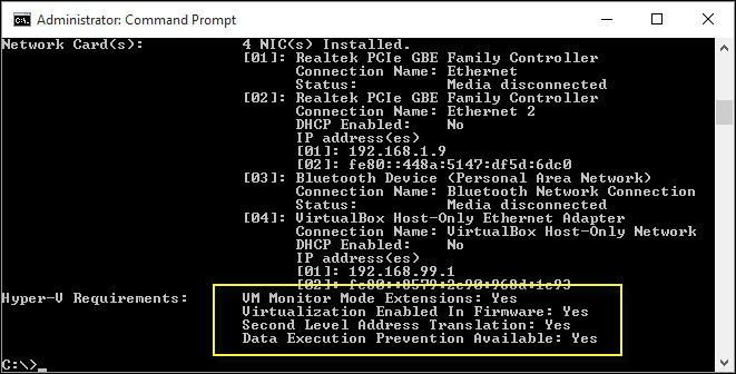 check Hyper-V requirements