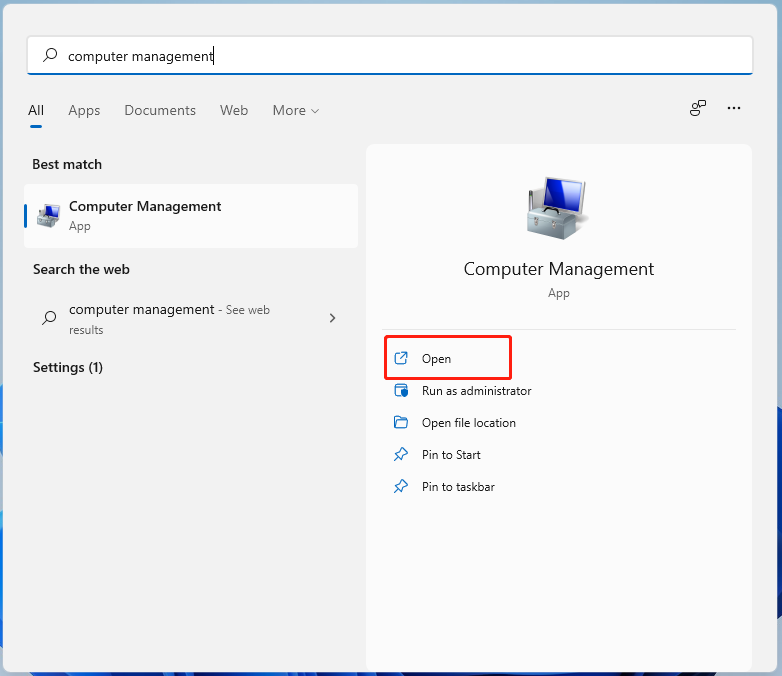 open computer management