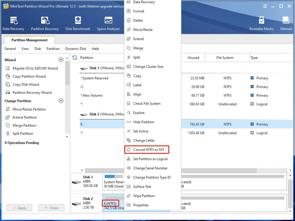 Convert NTFS to FAT