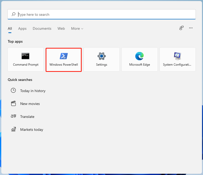 open Windows PowerShell