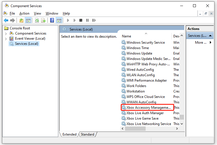 double click the Xbox service