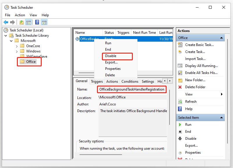 disable Office Background task Windows 11