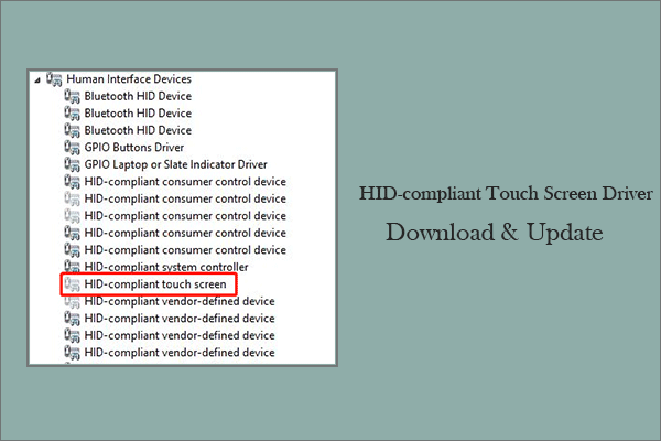 hid compliant touch screen driver download windows 10