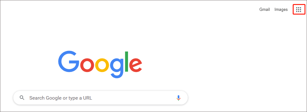 click the Google Apps icon