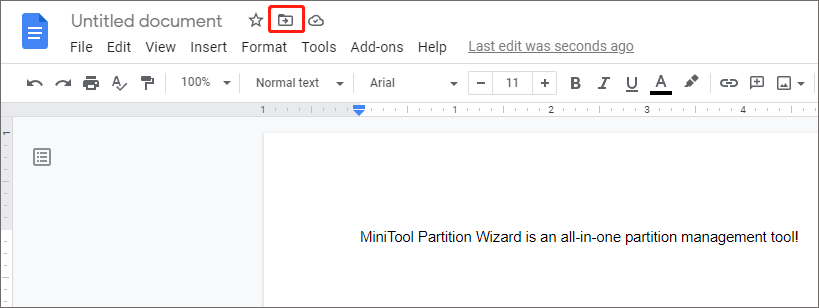 click the folder icon