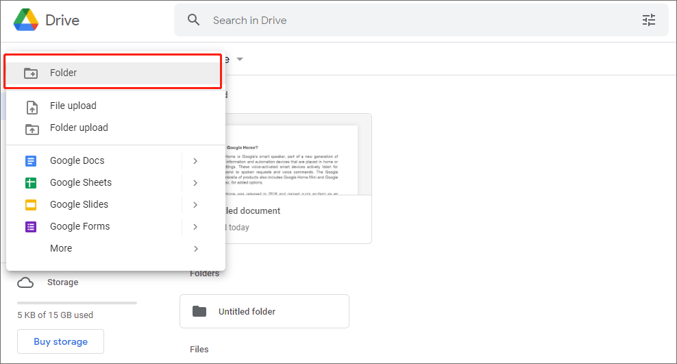 click Folder