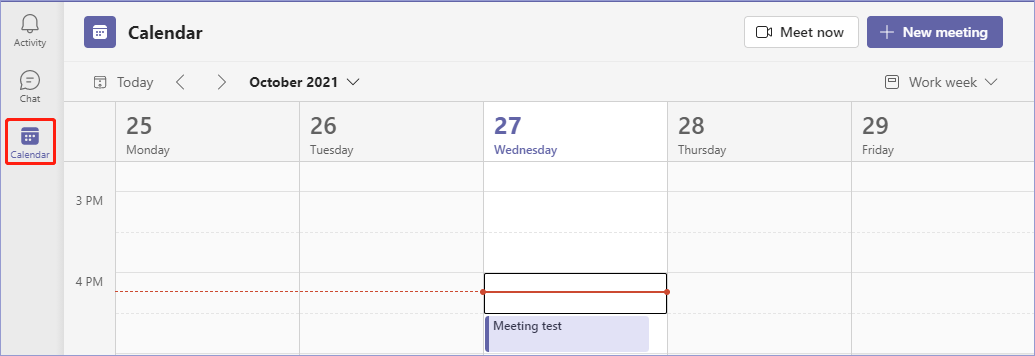 click the Calendar feature