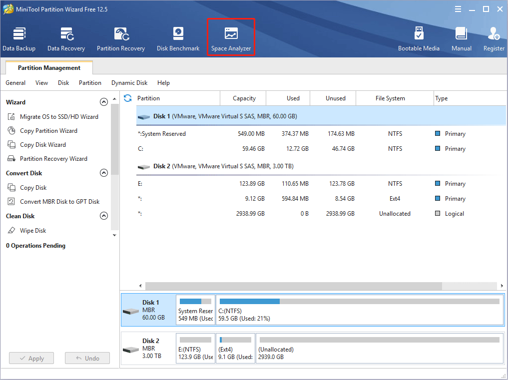 click Space Analyzer