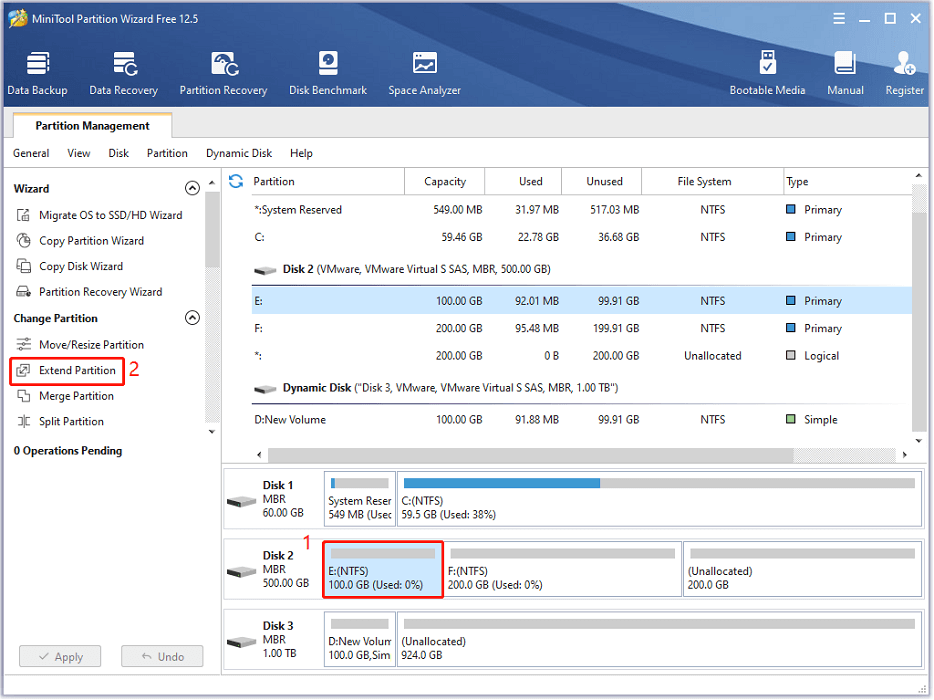 extend partition