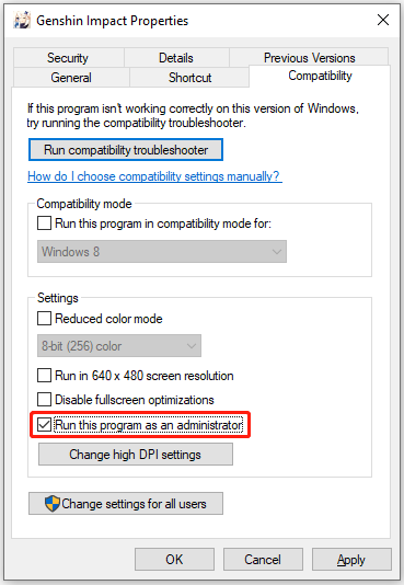 run this program as an administrator