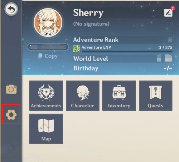 click Settings