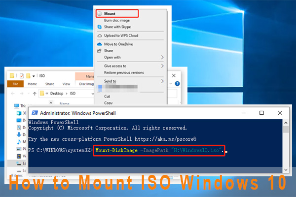 Windows 10 ISO mount