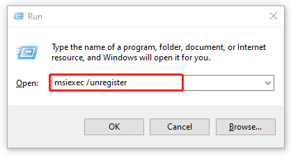 register Windows Installer service