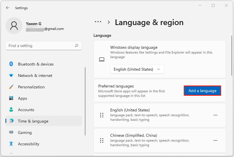 unable to change system language in windows 11