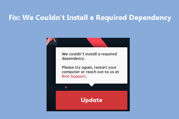 We couldn't install a required dependency
