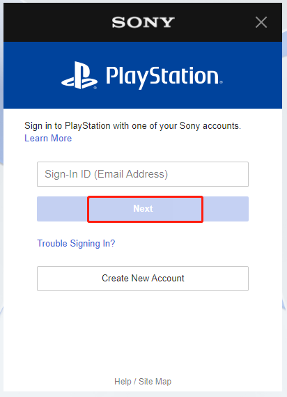 sign into PlayStation Account Management