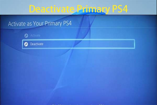 deactivate primary ps4 thumbnail
