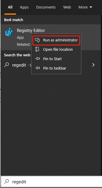 open Registry Editor via the Run box