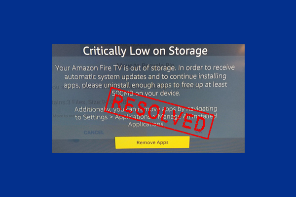 Fire TV low on storage fix