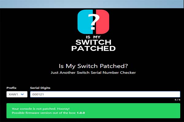 is my Switch patched