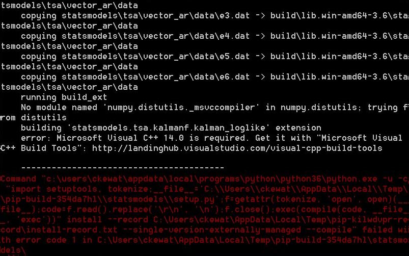 Microsoft Visual 14 is required error