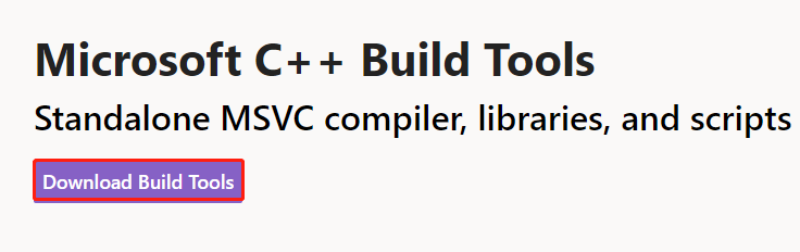 download Microsoft Visual C Build Tools