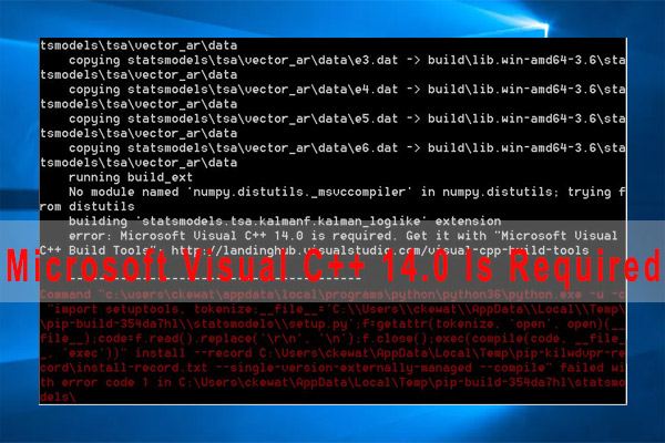 Fixed Microsoft Visual C 14 0 Is Required Error