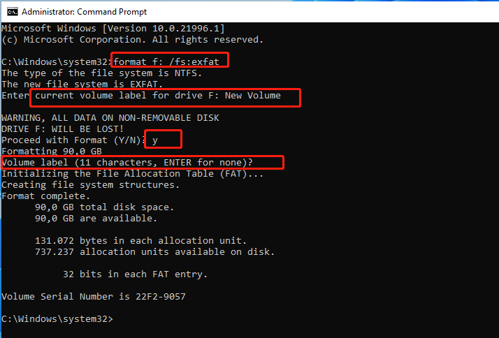 format a drive in cmd