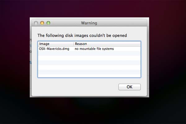 no mountable file system thumbnail