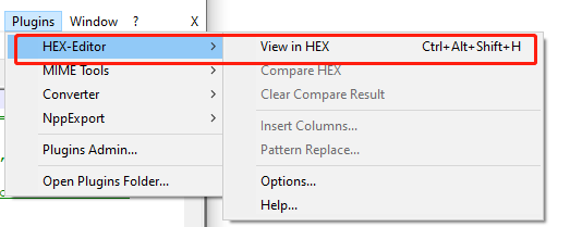 select View in HEX
