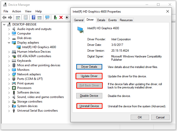 update/roll vack/reinstall graphics driver