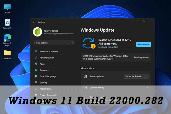 Windows 11 Build 22000.282