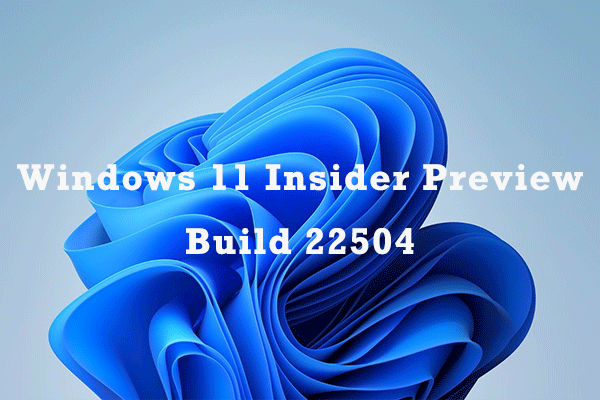 Windows 11 Insider Preview Build 22504