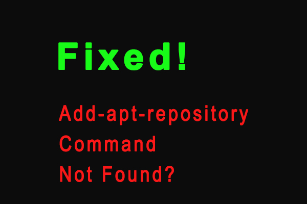 add apt repository command not found