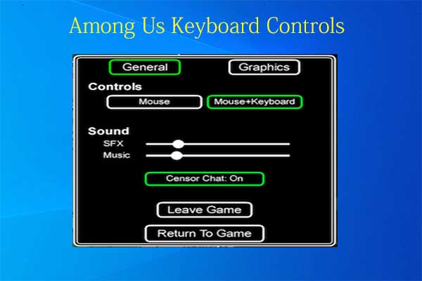 Among Us keyboard controls