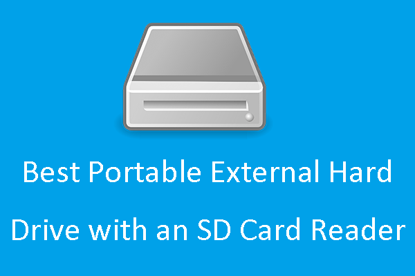external hard drive with an SD card reader