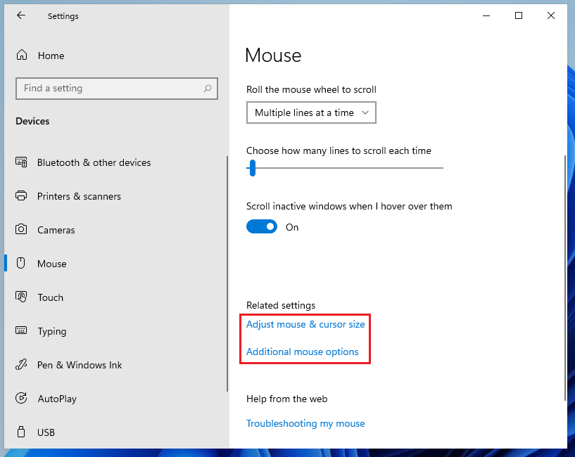 change cursor in Windows